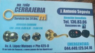 servicio de duplicacion de llaves aguascalientes MR. Toño Cerrajeria. 