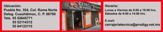 tiendas copia llaves ciudad de mexico CETEC Cerrajería Técnica (Servicio y Tecnología en Alta Seguridad S. A. de C. V.)