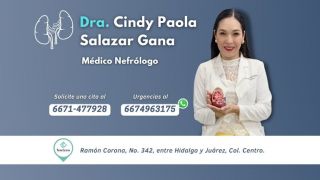 centro de dialisis culiacan rosales Nefrologo Dra. Cindy Paola Salazar Gana