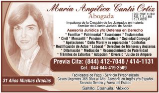 abogado de derecho de familia saltillo Abogada Maria Angelica Cantu Ortiz