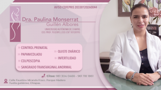obstetra tuxtla gutierrez Ginecóloga Dra. Paulina Monserrat Guillén Albores | Ginecóloga en Tuxtla Gutierrez