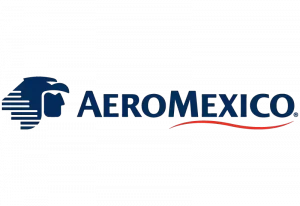 Logotipo de Aeroméxico sobre fondo blanco para Inicio.