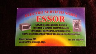 servicio de reparacion de electrodomesticos victoria de durango ESSOR (Electro Servicio Soria)
